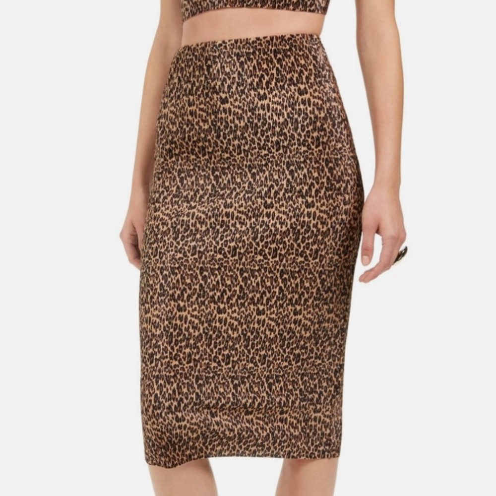 *The Fifth Label Women's Leopard Print MIDI Pencil Skirt